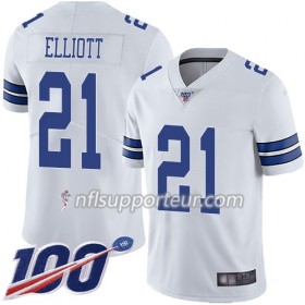 Maillot Homme Dallas Cowboys Ezekiel Elliott 21 Nike Blanc 100th
